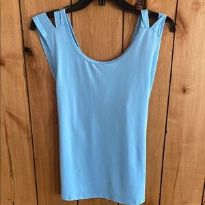 Athletic Light Blue Sleeveless Training Top